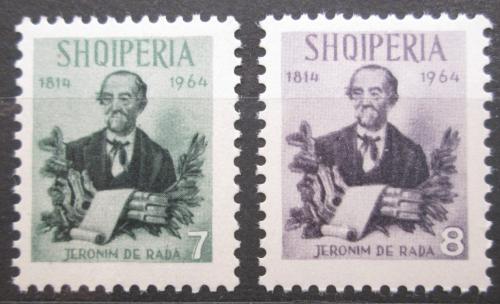 Poštové známky Albánsko 1964 Jeronim de Rada, spisovatel Mi# 885-86 Kat 4.50€