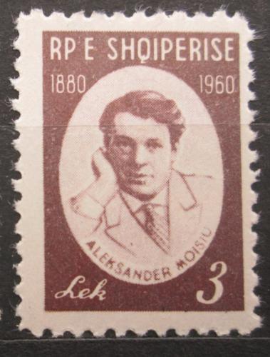 Poštovní známka Albánie 1960 Alexander Moissi, spisovatel Mi# 595