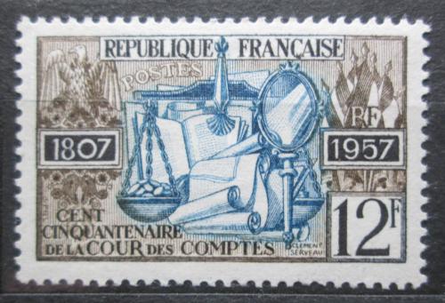Poštová známka Francúzsko 1957 Nejvyšší kontrolní úøad, 150. výroèie Mi# 1135