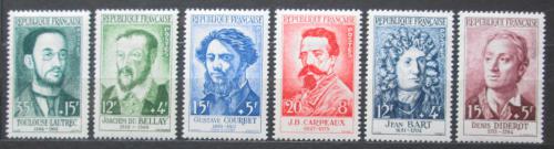 Poštové známky Francúzsko 1958 Osobnosti Mi# 1202-07 Kat 12€