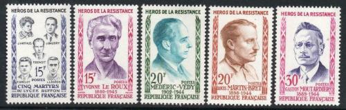 Poštové známky Francúzsko 1959 Osobnosti Mi# 1242-46