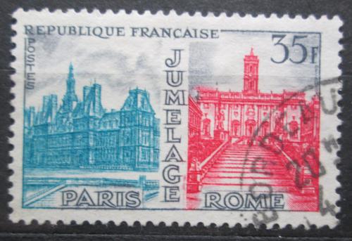 Poštová známka Francúzsko 1958 Pøátelství Paøíže a Øíma Mi# 1212