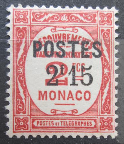 Poštová známka Monako 1937 Doplatná pretlaè Mi# 160 Kat 15€