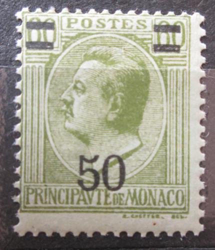Poštová známka Monako 1927 Kníže Ludvík II. pretlaè Mi# 111