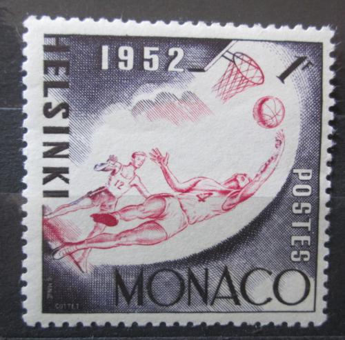 Poštová známka Monako 1952 LOH Helsinki, basketbal Mi# 458