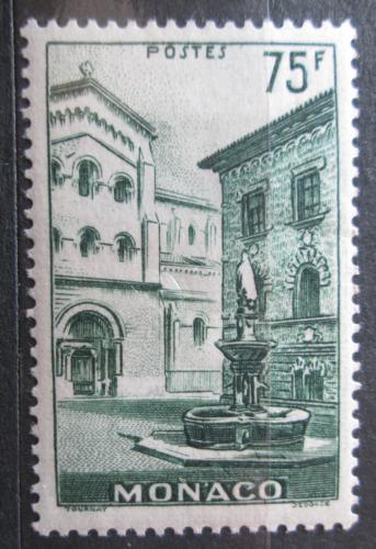 Poštová známka Monako 1954 Námìstí s kašnou Mi# 491 Kat 25€