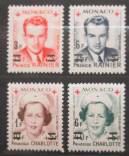 Poštové známky Monako 1949 Rainier III a Charlotte RARITA Mi# 397-400 A Kat 100€