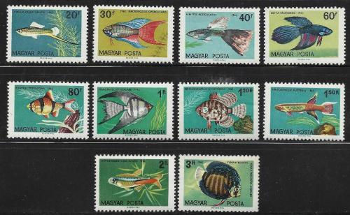 Poštové známky Maïarsko 1962 Ryby Mi# 1820-29