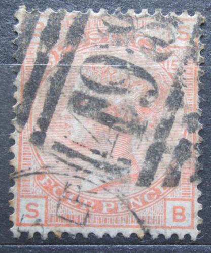 Poštová známka Ve¾ká Británia 1865 Krá¾ovna Viktória Mi# 24 Kat 35€