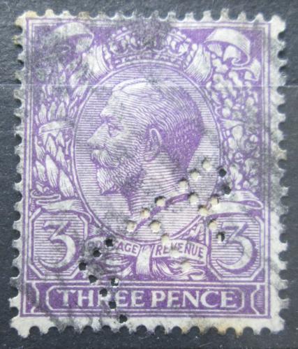 Poštová známka Ve¾ká Británia 1912 Krá¾ Juraj V. perfin Mi# 132 X