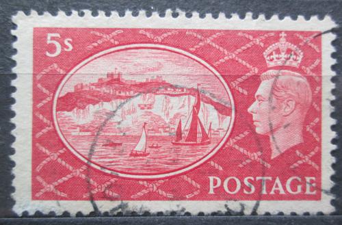 Poštová známka Ve¾ká Británia 1951 Krá¾ Juraj VI. a plachetnice Mi# 252