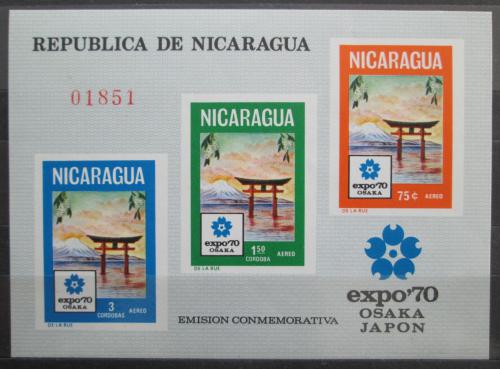 Poštové známky Nikaragua 1970 EXPO Osaka Mi# Block 71