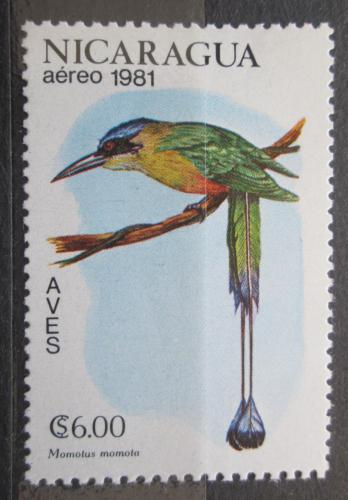 Poštová známka Nikaragua 1981 Momot èernolící Mi# 2223 