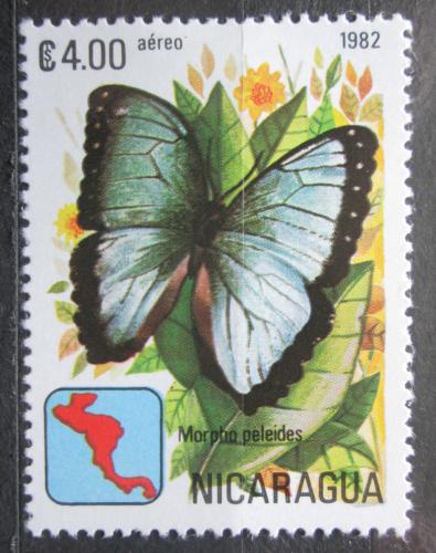 Poštová známka Nikaragua 1982 Motýl, Morpho peleides Mi# 2260