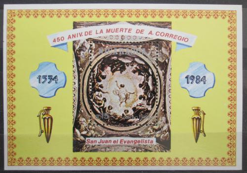Poštová známka Nikaragua 1984 Umenie, Correggio Mi# Block 156