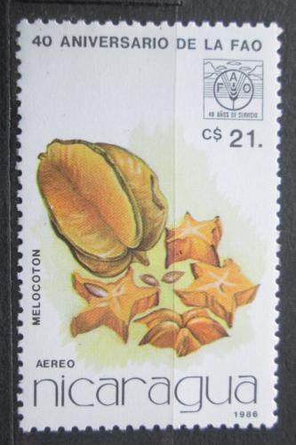 Poštová známka Nikaragua 1986 Melocotón Mi# 2692