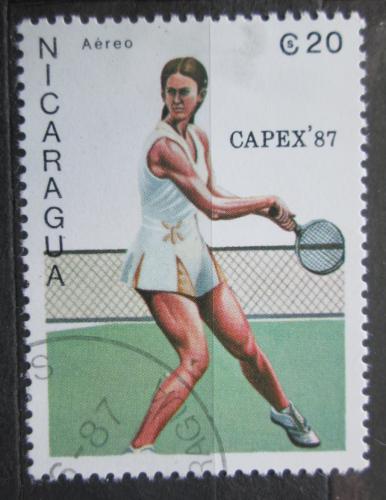 Poštová známka Nikaragua 1987 Tenis Mi# 2786