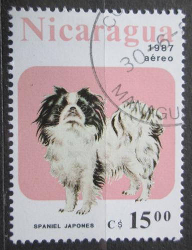 Poštová známka Nikaragua 1987 Pekingský palácový psík Mi# 2792