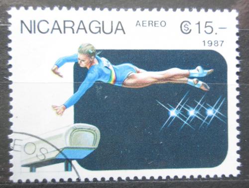 Poštová známka Nikaragua 1987 Gymnastika Mi# 2810
