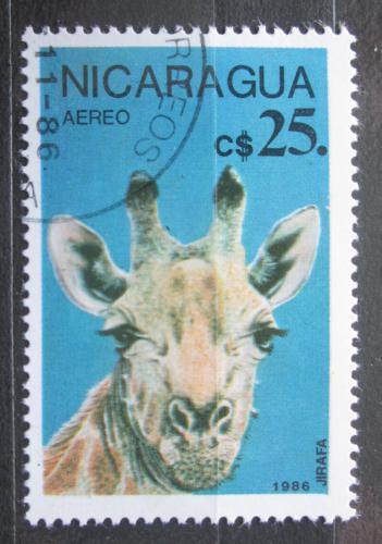 Poštová známka Nikaragua 1986 Žirafa Mi# 2714