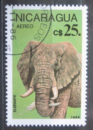 Poštová známka Nikaragua 1986 Slon Mi# 2713