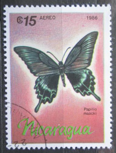 Poštová známka Nikaragua 1986 Otakárek alpský èerný Mi# 2718