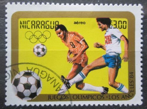 Poštová známka Nikaragua 1984 LOH Los Angeles, futbal Mi# 2526