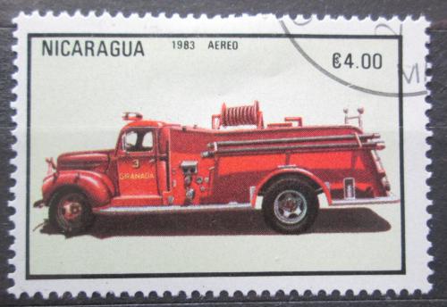 Poštová známka Nikaragua 1983 Hasièské auto Mi# 2461