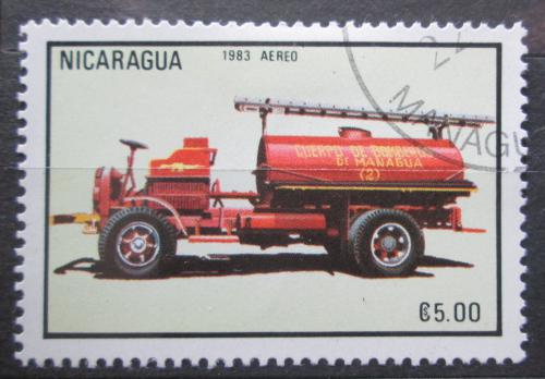 Poštová známka Nikaragua 1983 Hasièské auto Mi# 2462