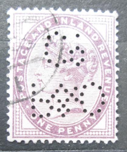 Poštová známka Ve¾ká Británia 1881 Krá¾ovna Viktória perfin Mi# 65