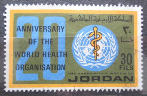Poštová známka Jordánsko 1968 WHO, 20. výroèie Mi# 680