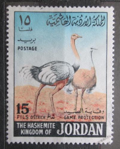 Poštová známka Jordánsko 1968 Pštros dvouprstý Mi# 684