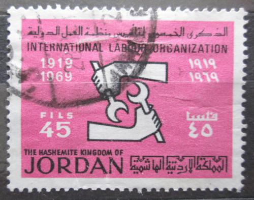 Poštová známka Jordánsko 1969 ILO, 50. výroèie Mi# 696