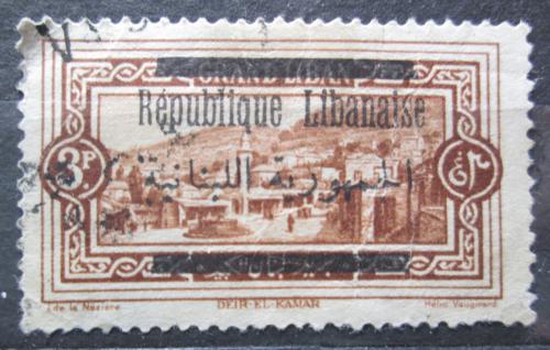 Poštová známka Libanon 1928 Deir-el-Kamar pretlaè Mi# 126