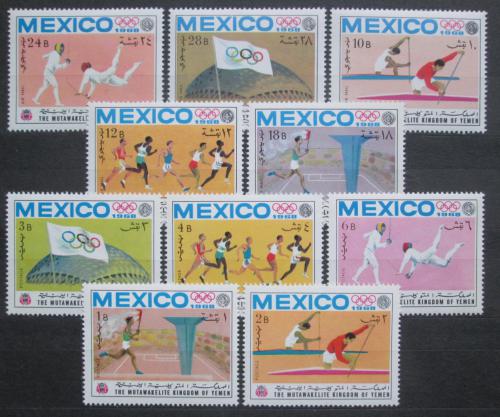 Poštové známky Jemen 1968 LOH Mexiko Mi# 493-502 A Kat 8.50€