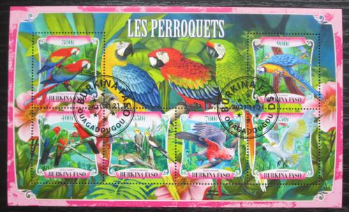 Poštové známky Burkina Faso 2021 Papagáje Mi# Mi# N/N