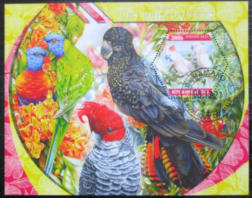 Poštová známka Mali 2021 Papagáje Mi# Mi# N/N