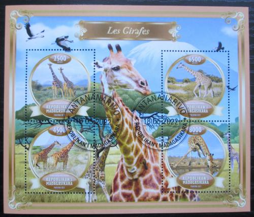Poštové známky Madagaskar 2022 Žirafy Mi# Mi# N/N