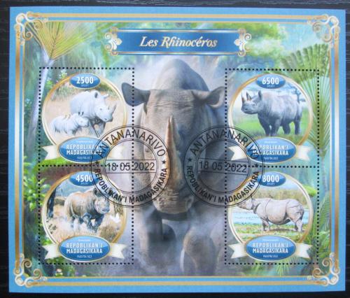 Poštové známky Madagaskar 2022 Nosorožce Mi# Mi# N/N