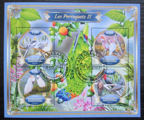 Poštové známky Madagaskar 2022 Papagáje Mi# Mi# N/N