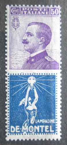 Potov znmka Taliansko 1924 Kr Viktor Emanuel III., reklamn Mi# N/N - zvi obrzok