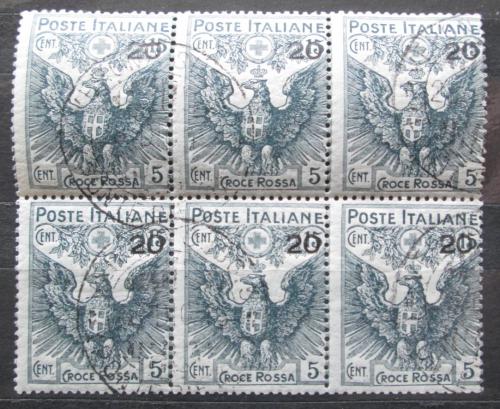 Poštové známky Taliansko 1916 Èervený kríž pretlaè RARITA Mi# 123 Kat 210€