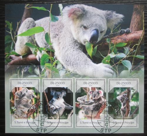 Poštové známky Svätý Tomáš 2014 Koala medvídkovitý Mi# N/N Kat 10€