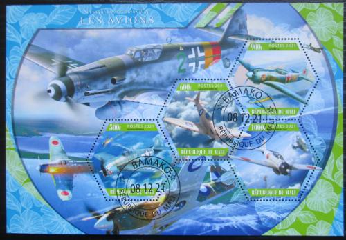 Poštové známky Mali 2021 Vojnová lietadla Mi# N/N