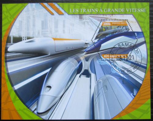 Poštová známka Mali 2021 Moderní lokomotívy Mi# N/N