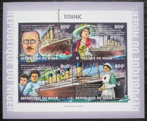 Poštové známky Niger 2018 Titanic Mi# 6210-13 Kat 13€