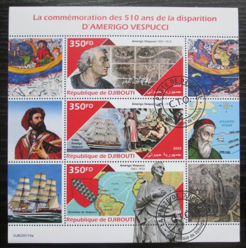 Poštové známky Džibutsko 2022 Amerigo Vespucci Mi# N/N
