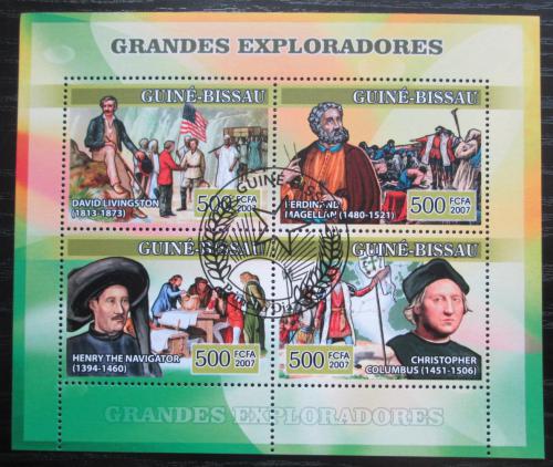 Poštové známky Guinea-Bissau 2007 Slavní cestovatelé Mi# 3506-09 Kat 8€
