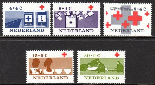 Poštové známky Holandsko 1963 Mezinárodní èervený køíž, 100. výroèie Mi# 801-05