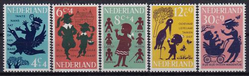 Poštové známky Holandsko 1963 Dìtské písnièky Mi# 808-12